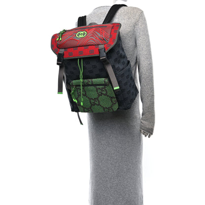 Gucci Jersey GG Monogram All Over Pan Sport Double Buckle Backpack Grey Green Multicolor 2 of 10