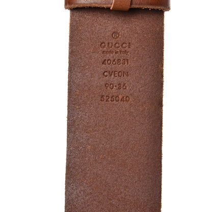 Gucci Cuoio Toscano Nickel Double Double G 40mm Belt 90 36 Cuir 5 of 7