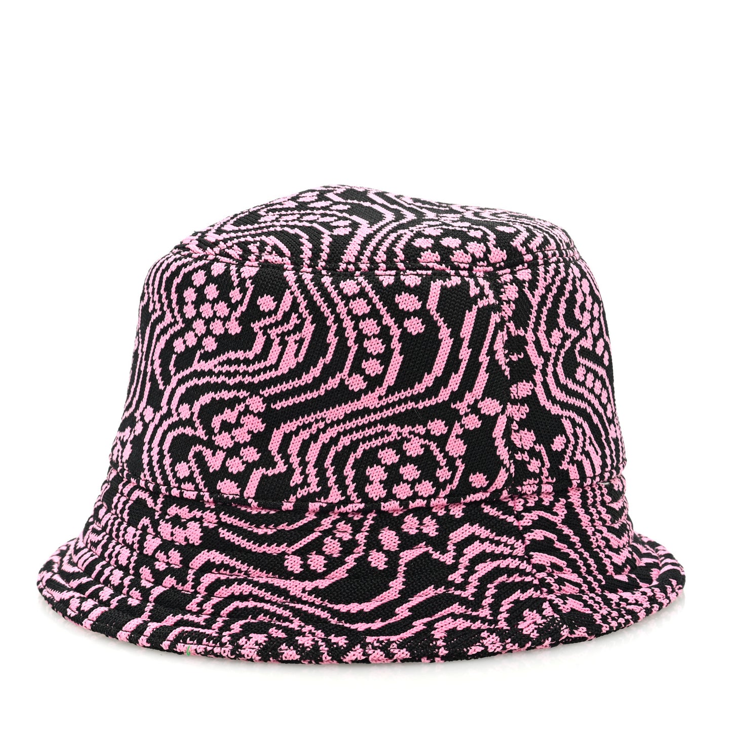 Maglia Jacquard Metal Triangle Logo Womens Bucket Hat M Black Rosa