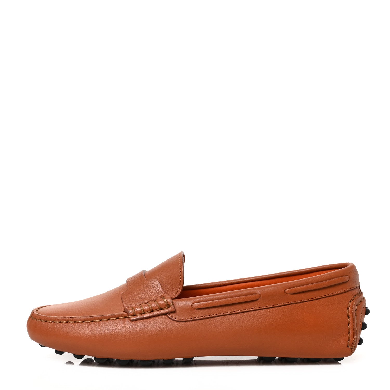 Hermes Supple Calfskin Mens Oscar Loafers 37 Naturel 1 of 8