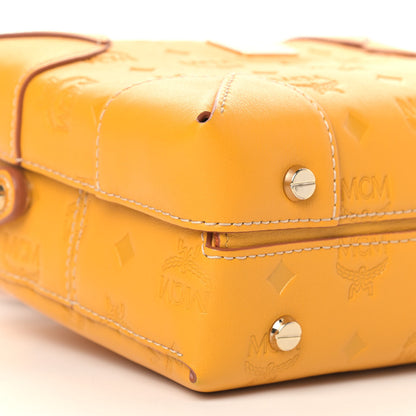 MCM Calfskin Ottomar Monogram Soft Berlin Crossbody Golden Mango 7 of 10