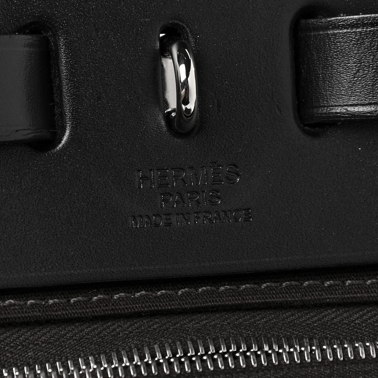 Hermes Military Toile Vache Hunter Herbag Zip Retourne 31 PM Ebene Black 7 of 16