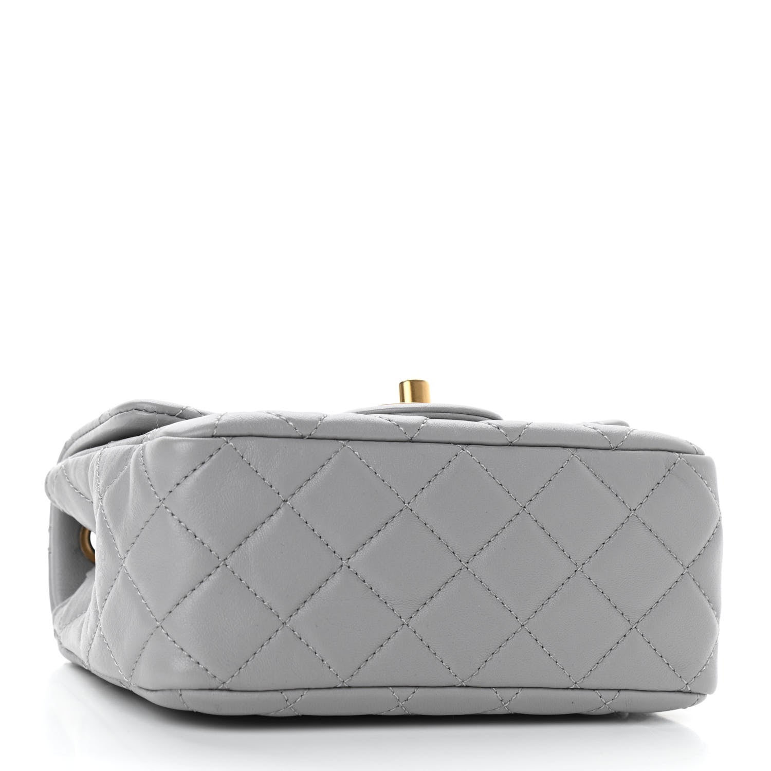 Chanel Lambskin Quilted Mini Pearl Crush Flap Light Grey 4 of 9