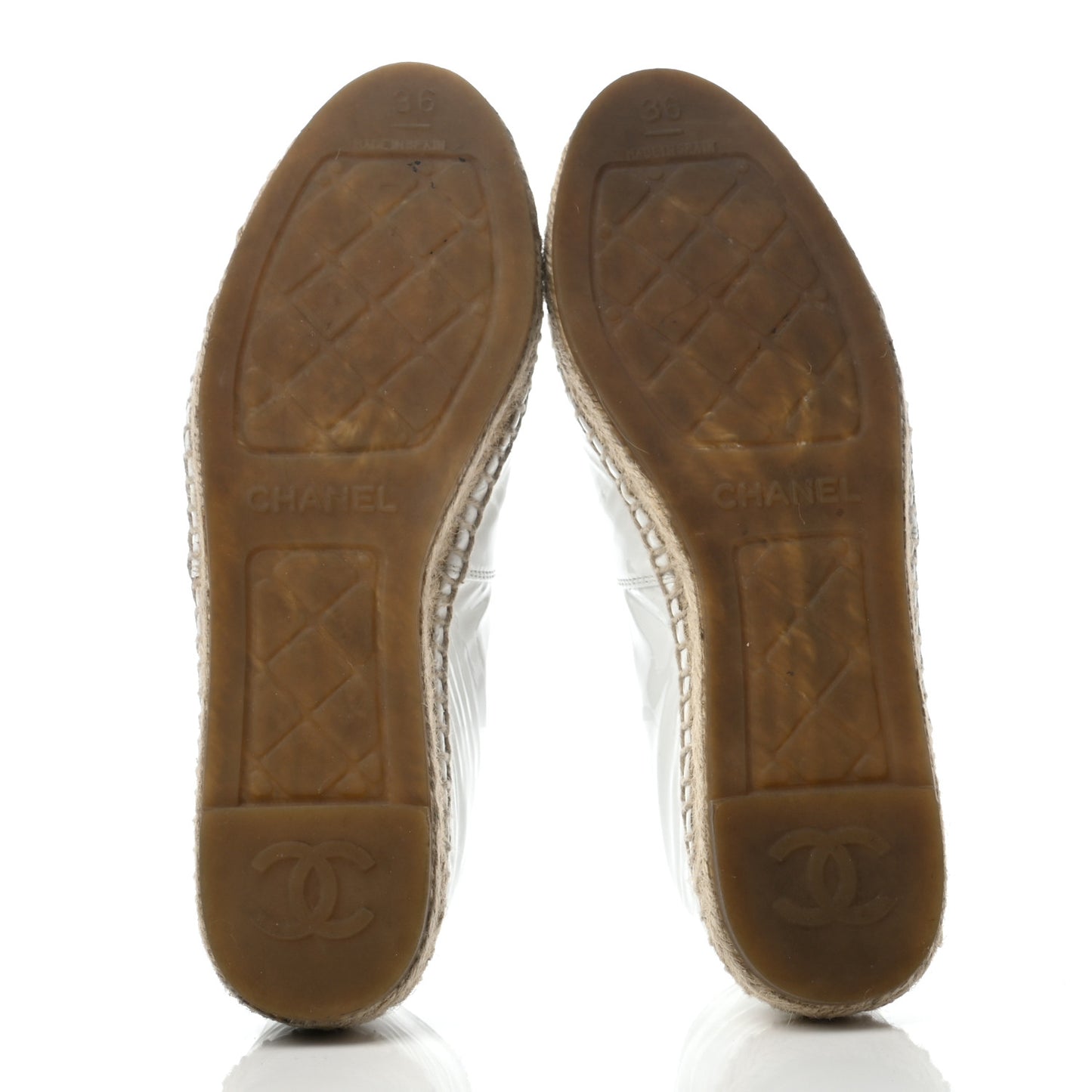Patent CC Espadrilles 36 White Black