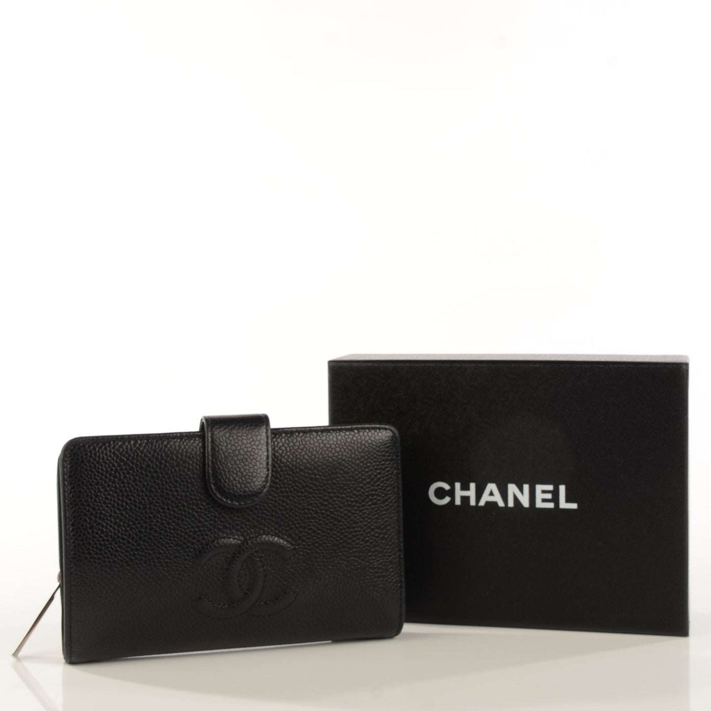 Caviar Timeless CC French Wallet Black
