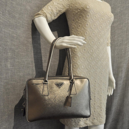 Prada Saffiano Lux Tote Bowler 2 of 8
