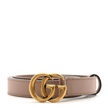 Gucci Calfskin Double G 20mm Belt 75 30 Porcelain Rose 1 of 4