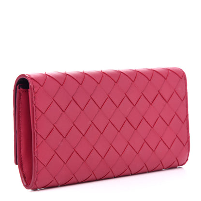 Bottega Veneta Nappa Intrecciato Continental Flap Wallet Antique Pink 2 of 9