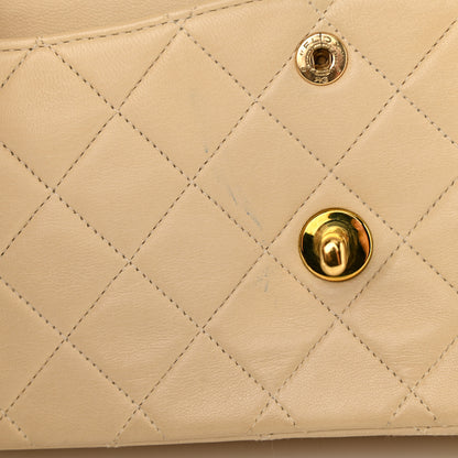 Chanel Lambskin Quilted Medium Double Flap Beige 15 of 15