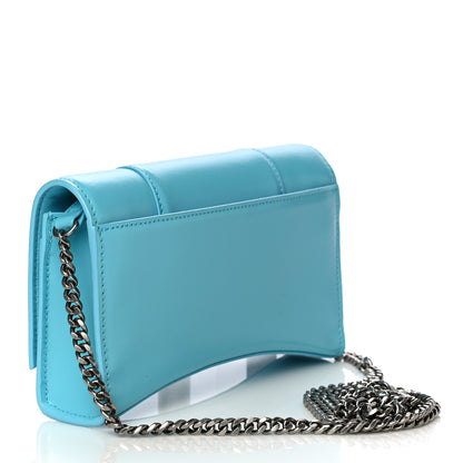 Balenciaga Shiny Box Calfskin Tonal B Hourglass Chain Bag Azur 4 of 9