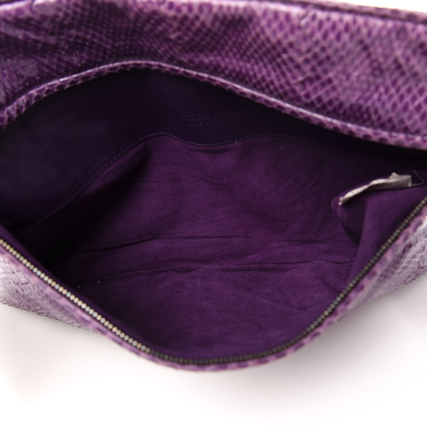 Ayers Snakeskin Flat Clutch Crossbody Purple