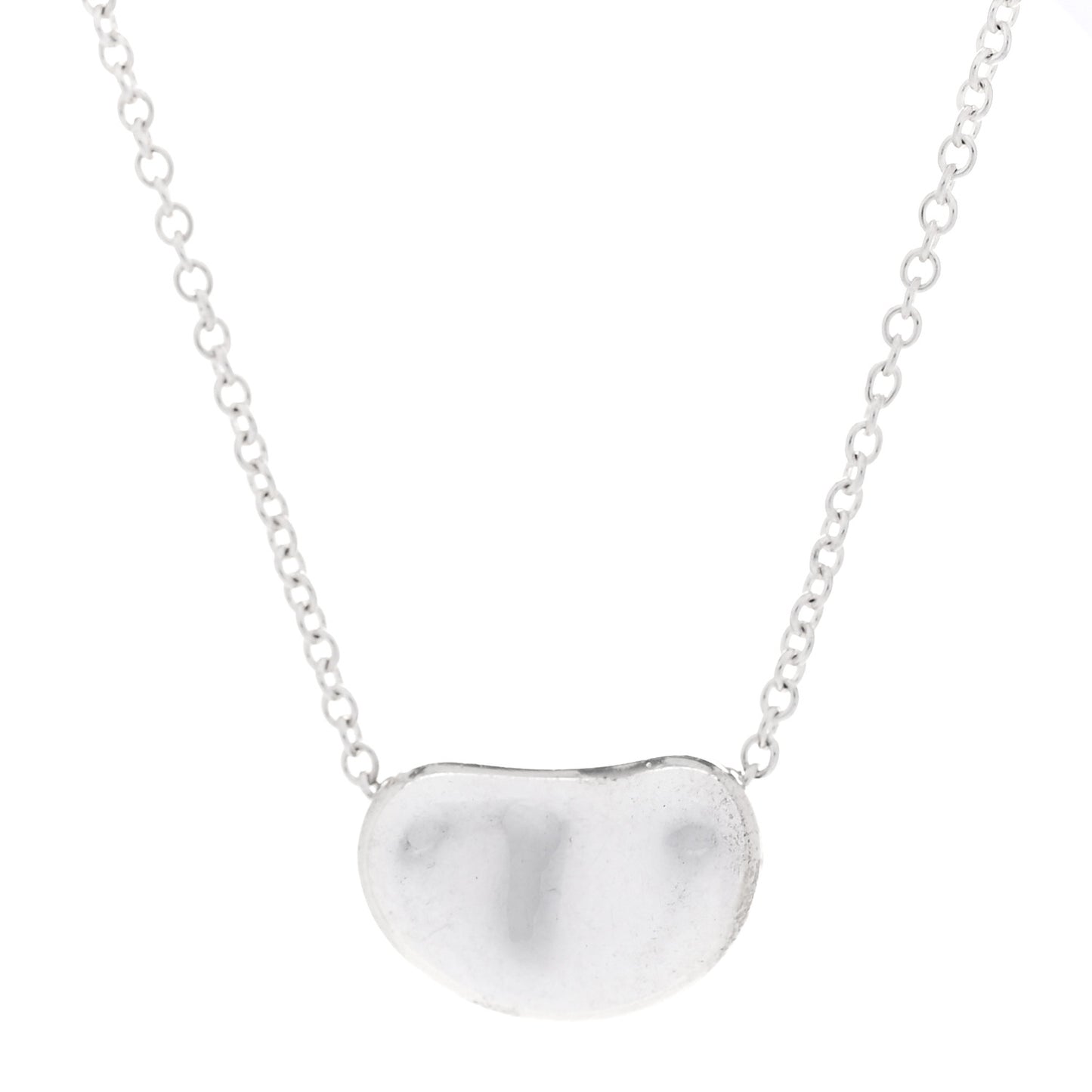 Sterling Silver 11mm Elsa Peretti Bean Pendant Necklace