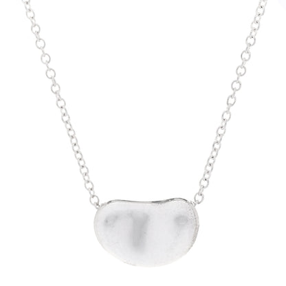 Tiffany Sterling Silver 11mm Elsa Peretti Bean Pendant Necklace 1 of 6