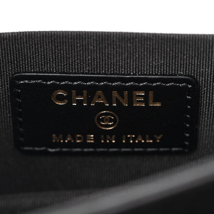 Chanel Calfskin Quilted Mini Maxi Pearls Wallet On Chain WOC Black 7 of 13