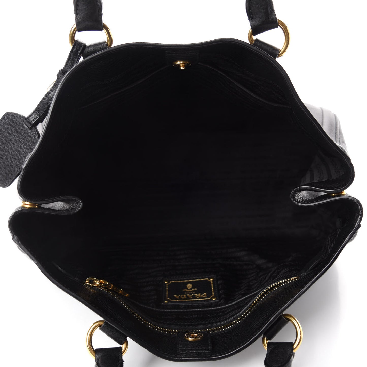 Vitello Daino Large Tote Black