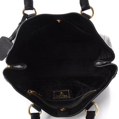 Prada Vitello Daino Large Tote Black 5 of 11