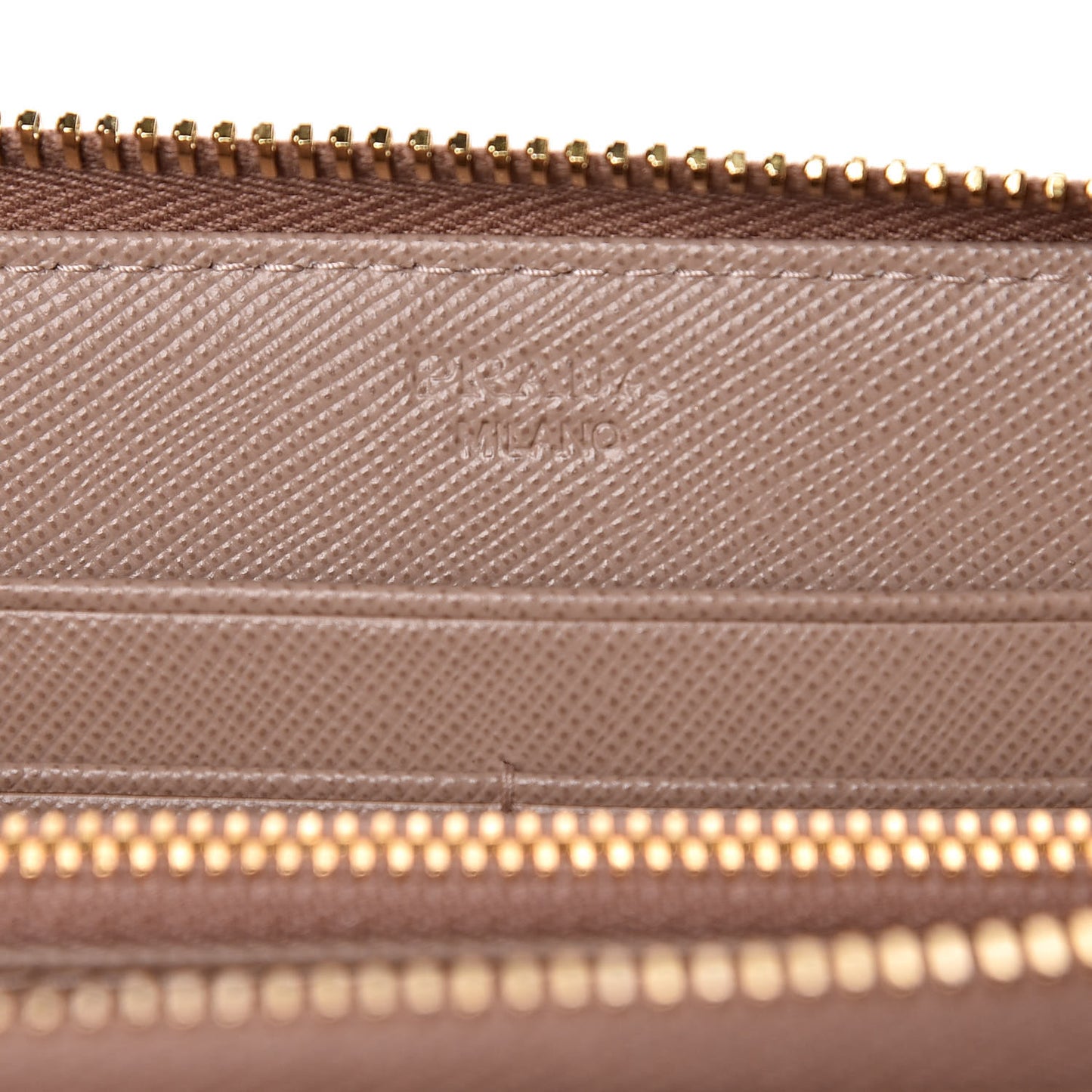 Saffiano Fiocco Bow Zip Around Wallet Cammeo