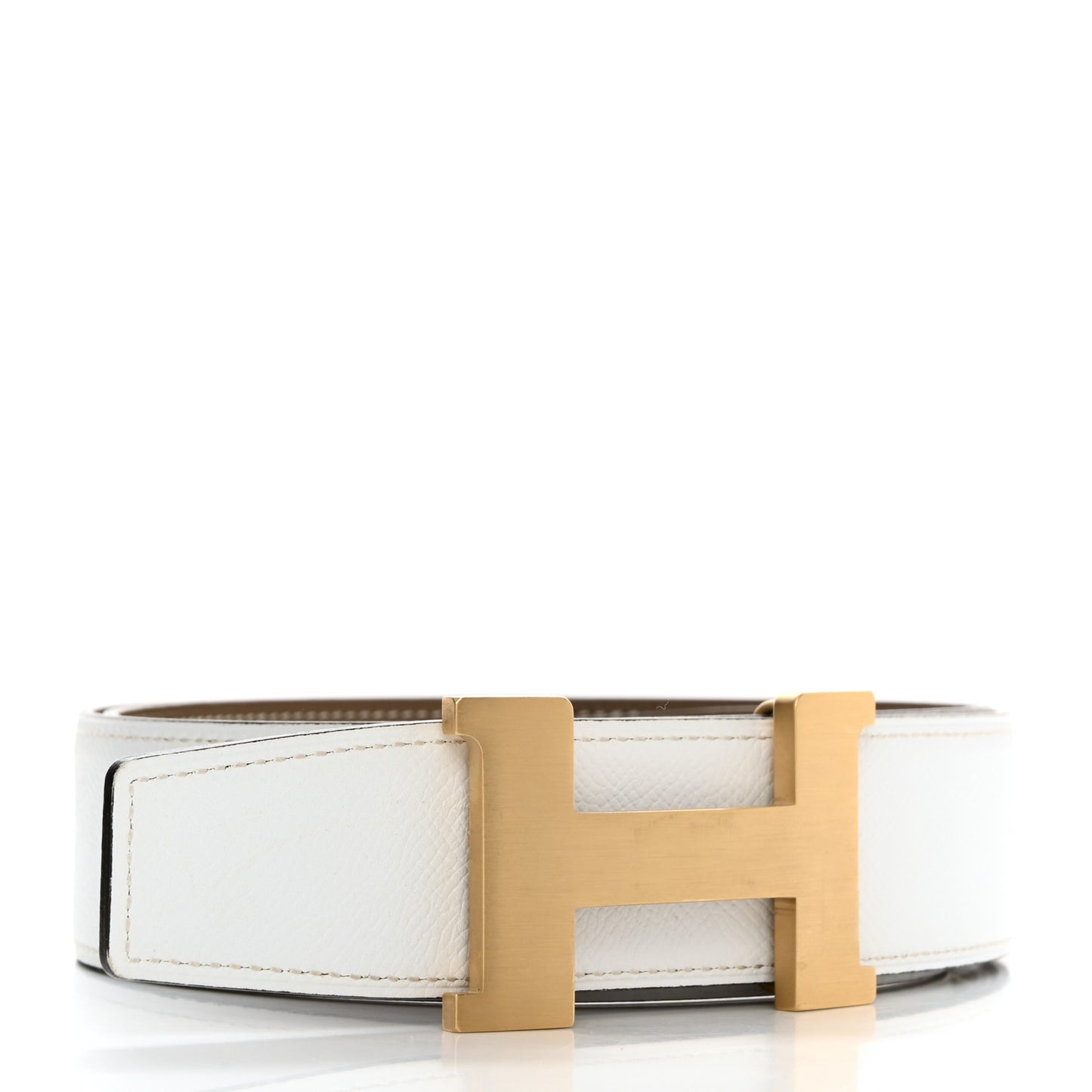 Epsom 32mm H Belt 100 40 Etoupe White