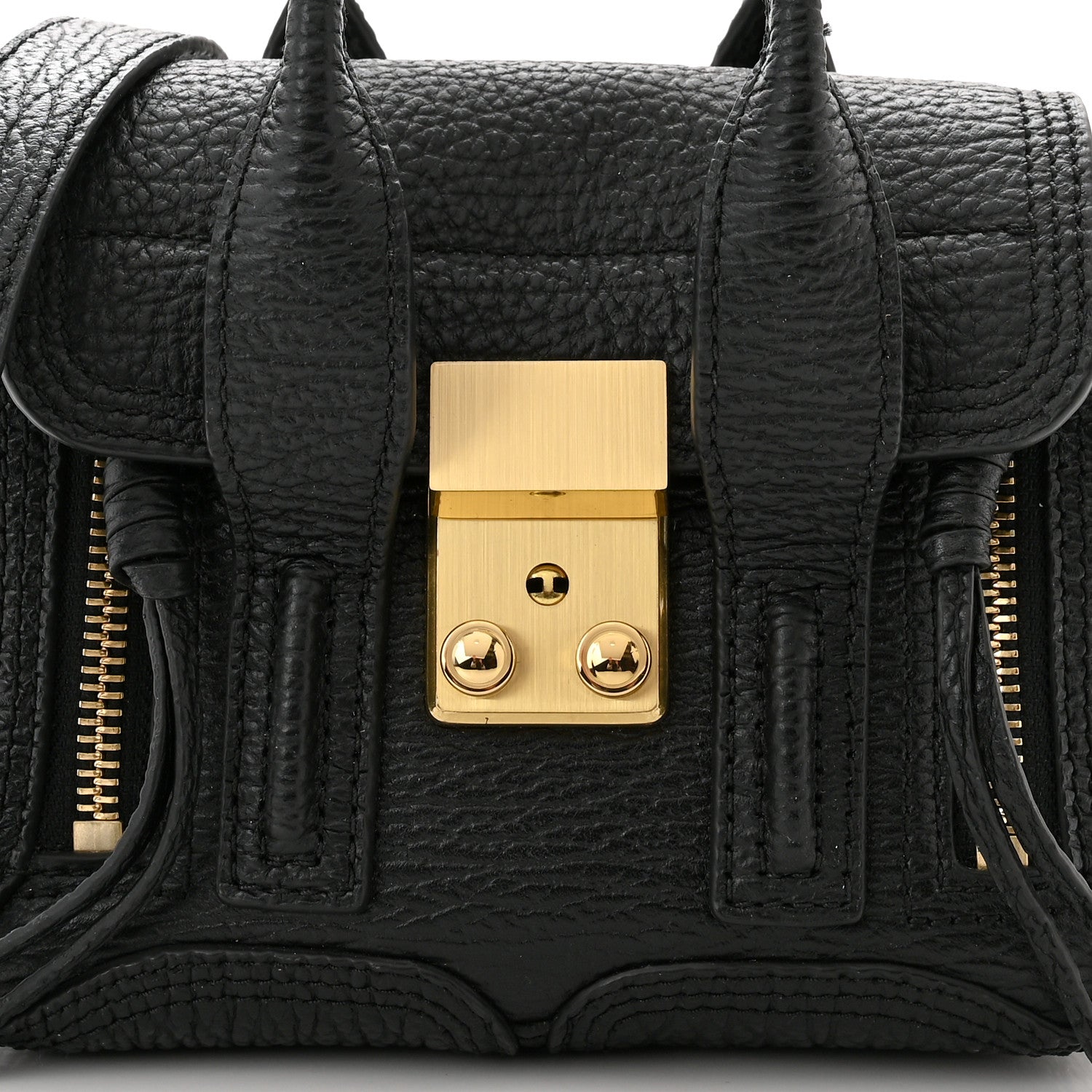 3.1 Phillip Lim Textured Calfskin Nano Pashli Satchel Black 8 of 11