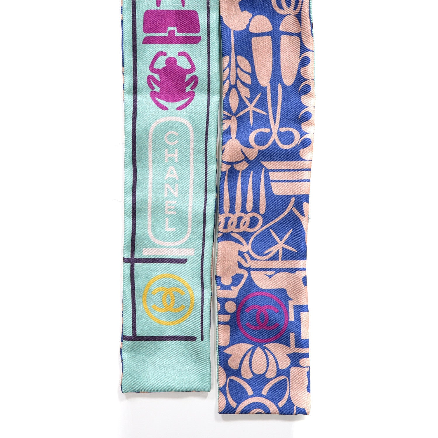 Chanel Silk CC Slim Bandeau Scarf Multicolor 4 of 5