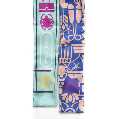 Chanel Silk CC Slim Bandeau Scarf Multicolor 4 of 5