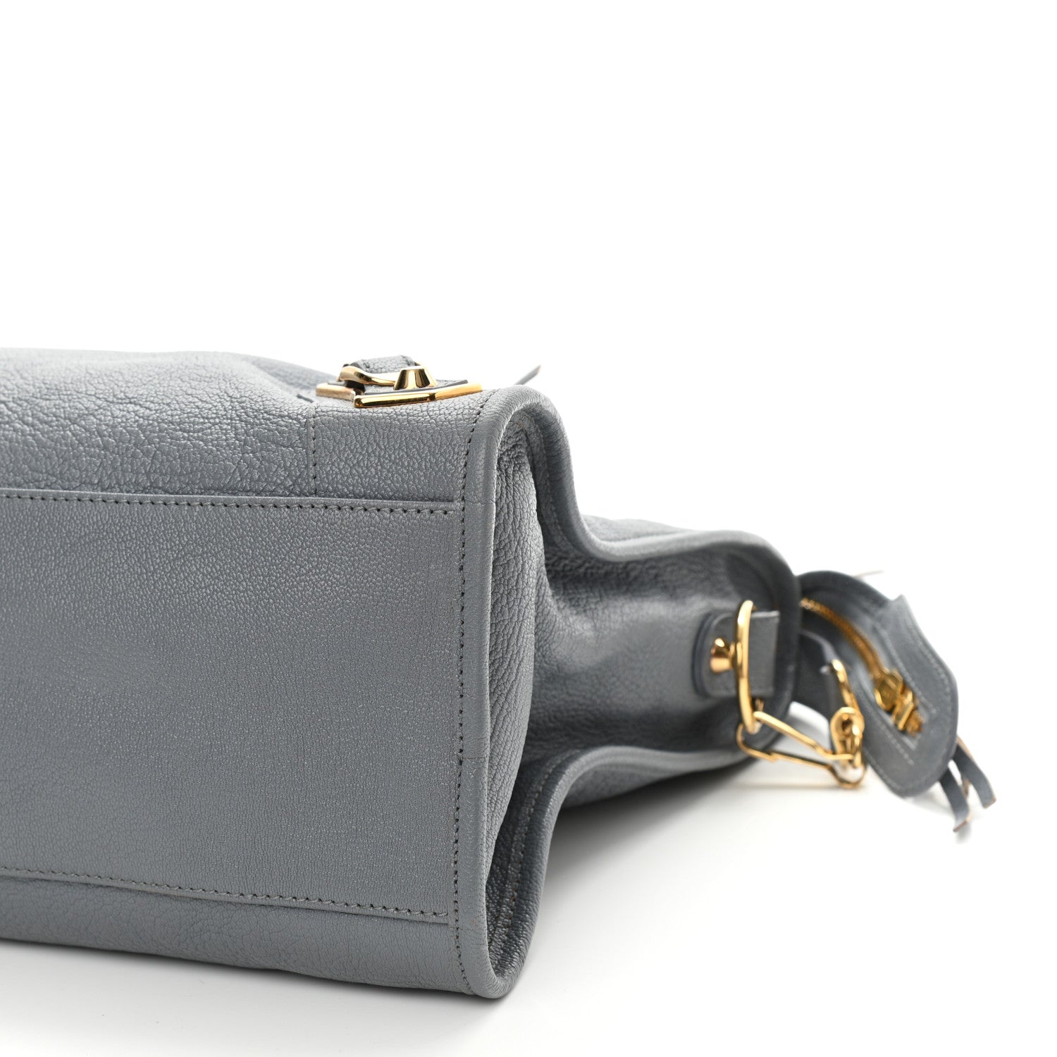 Balenciaga Chevre Gold Metallic Edge Hardware City Bleu Acier 11 of 13