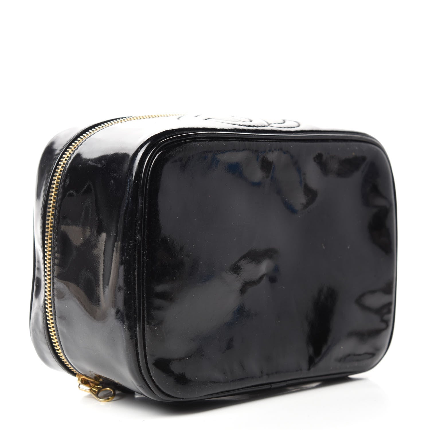 Chanel Patent Vanity Cosmetic Case Black 4 of 12