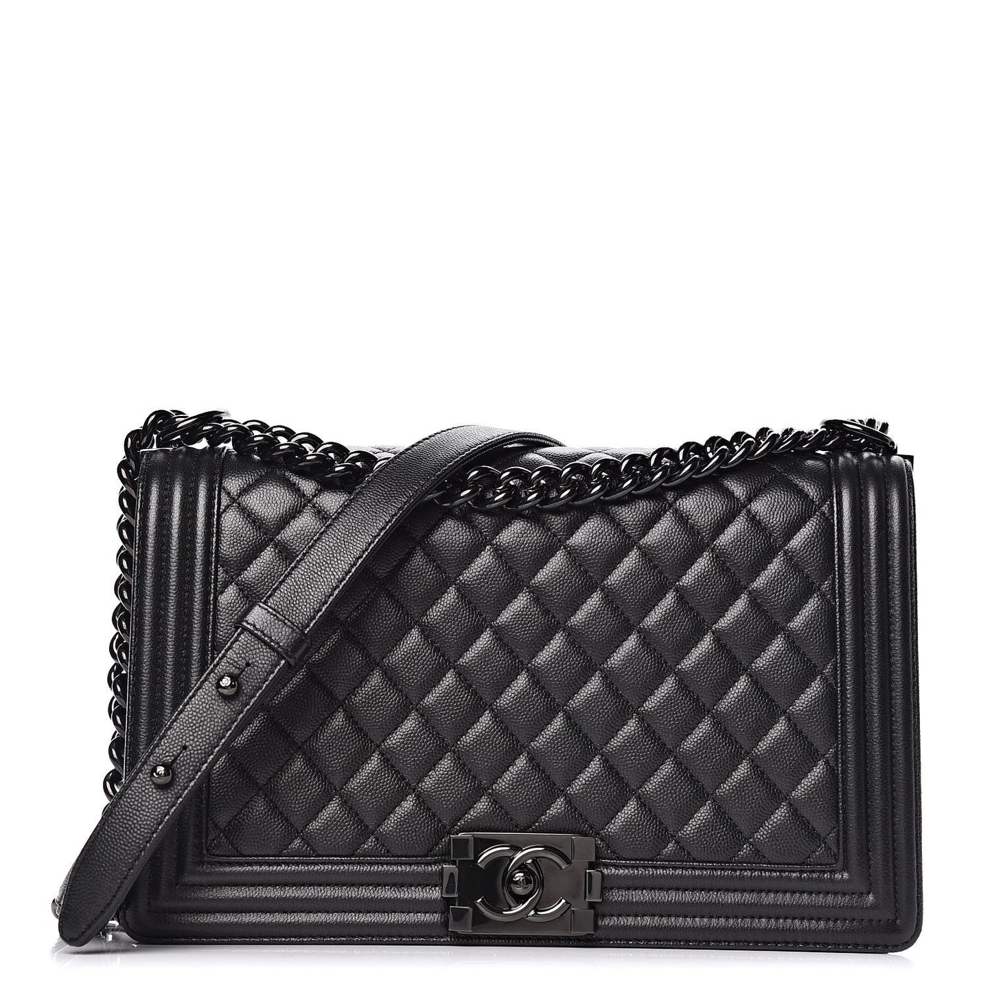 Caviar Quilted New Medium Boy Flap So Black