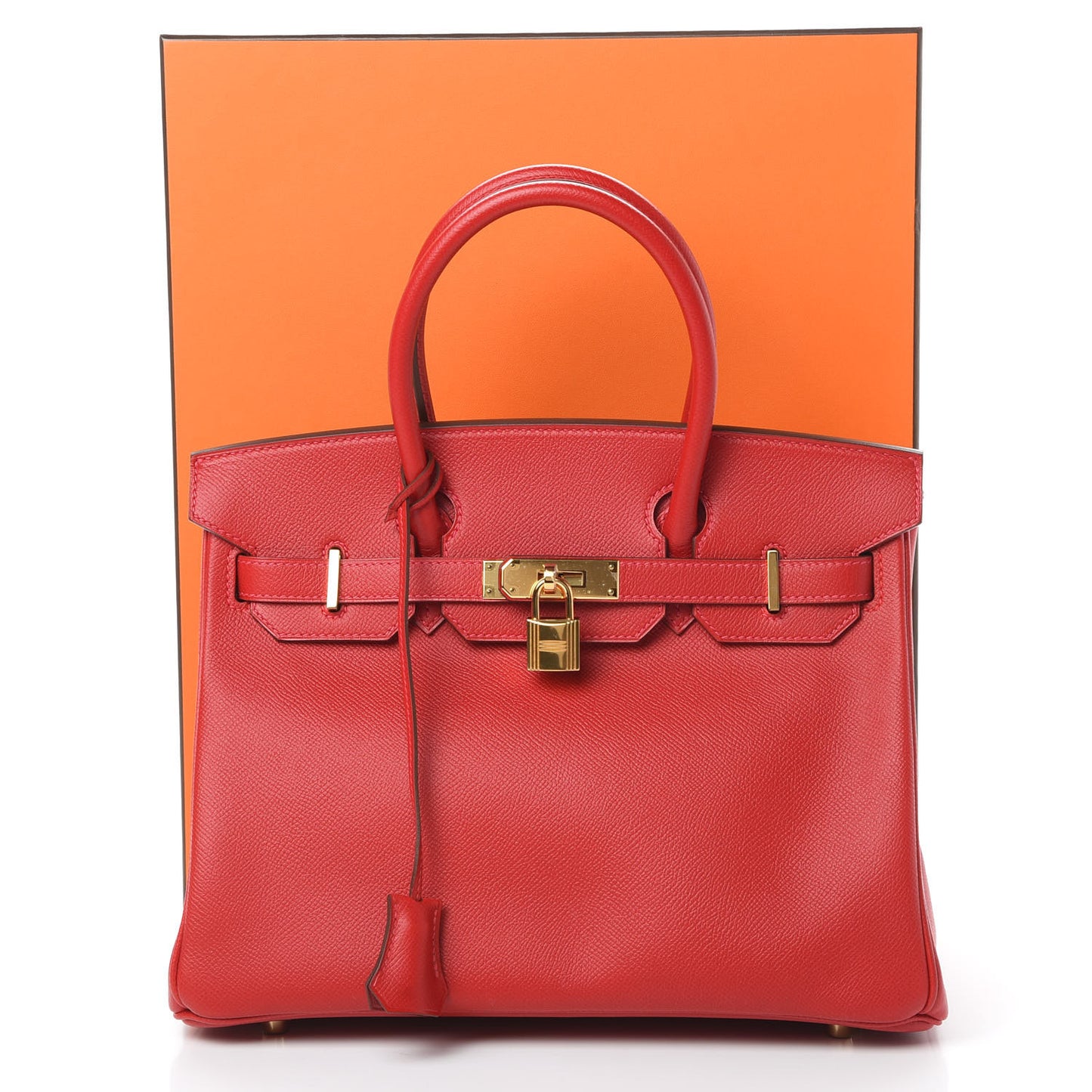 Epsom Birkin 30 Rouge Casaque