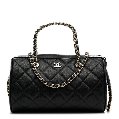 Chanel Caviar Quilted Barrel Clutch With Chain Black 1 of 11