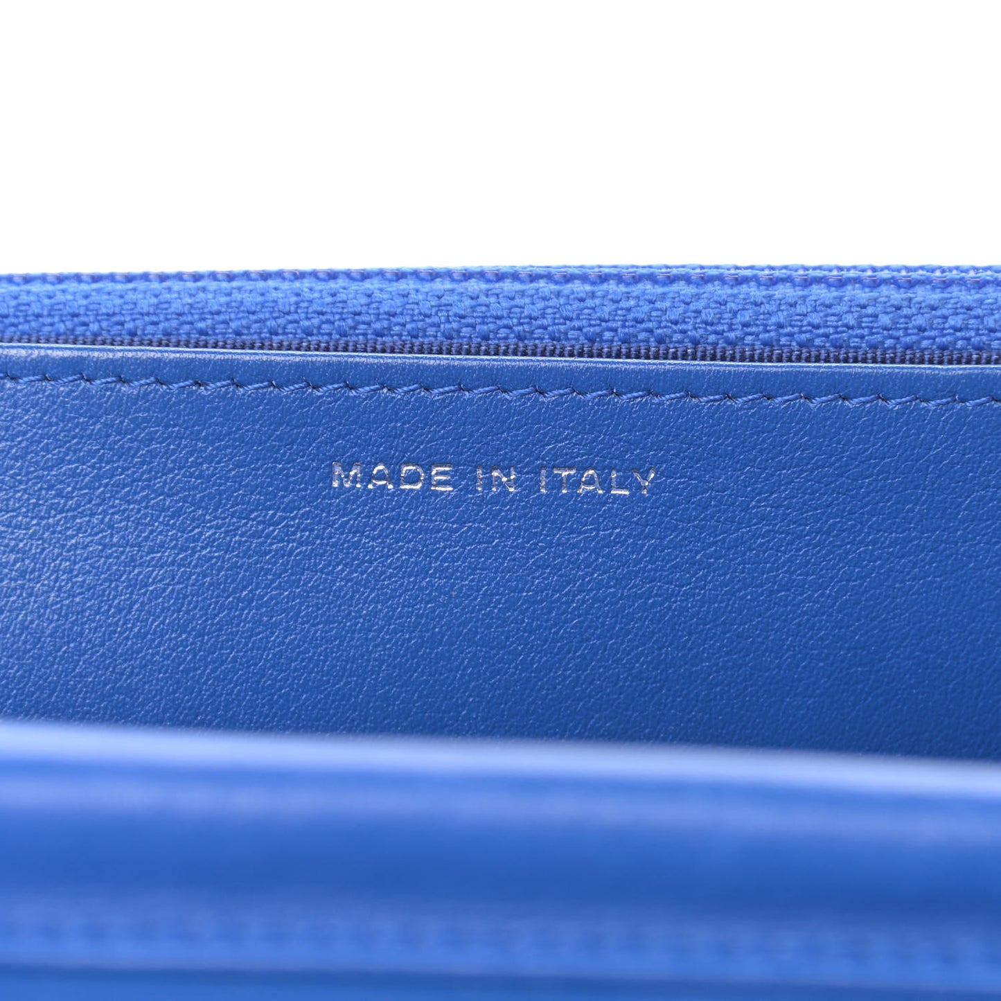 Patent Quilted Wallet On Chain WOC Dark Blue