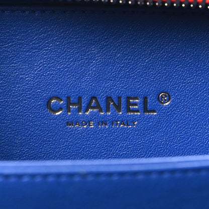 Chanel Caviar Quilted Small CC Filigree Vanity Case Blue White Red 6 of 10