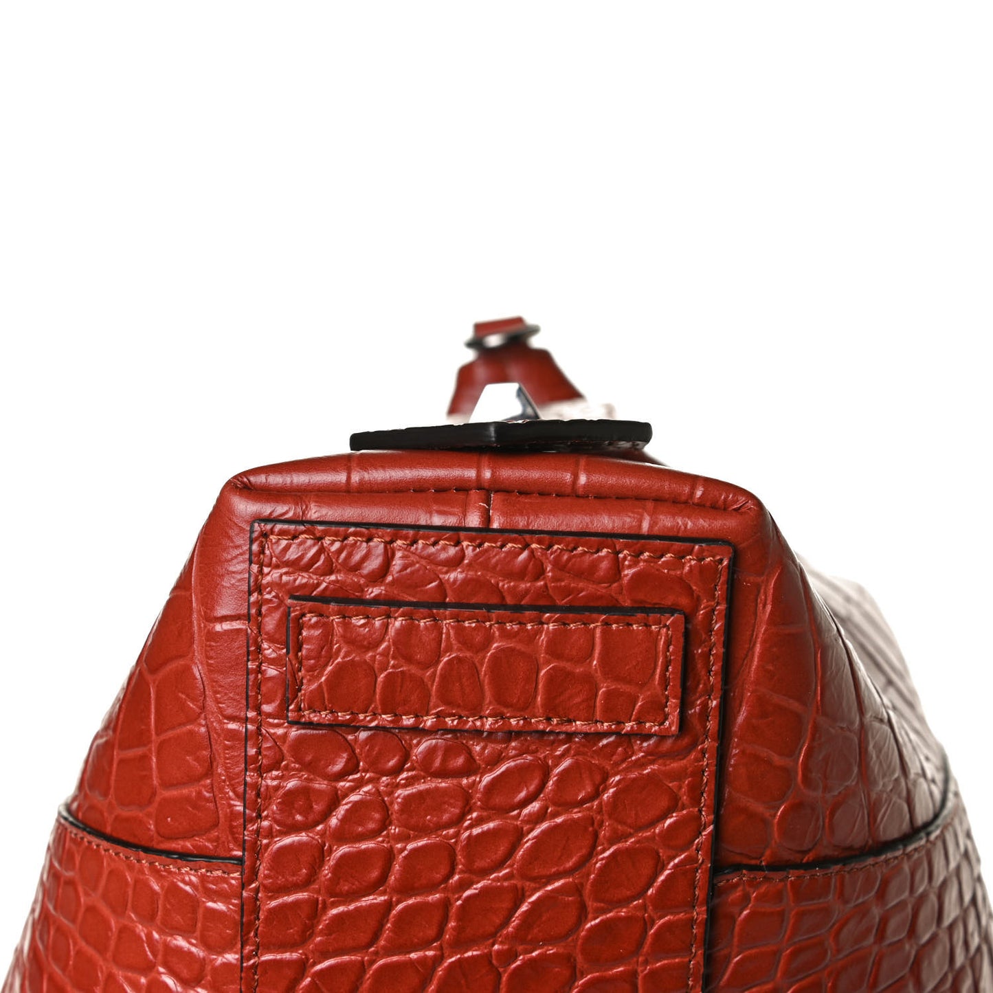 Calfskin Crocodile Embossed Medium Soft Antigona Paprika