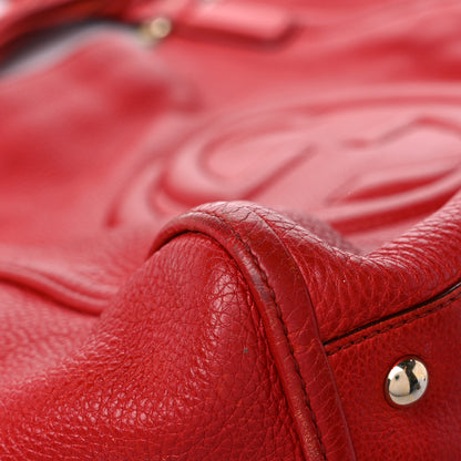 Gucci Pebbled Calfskin Medium Soho Shoulder Bag Red 8 of 24
