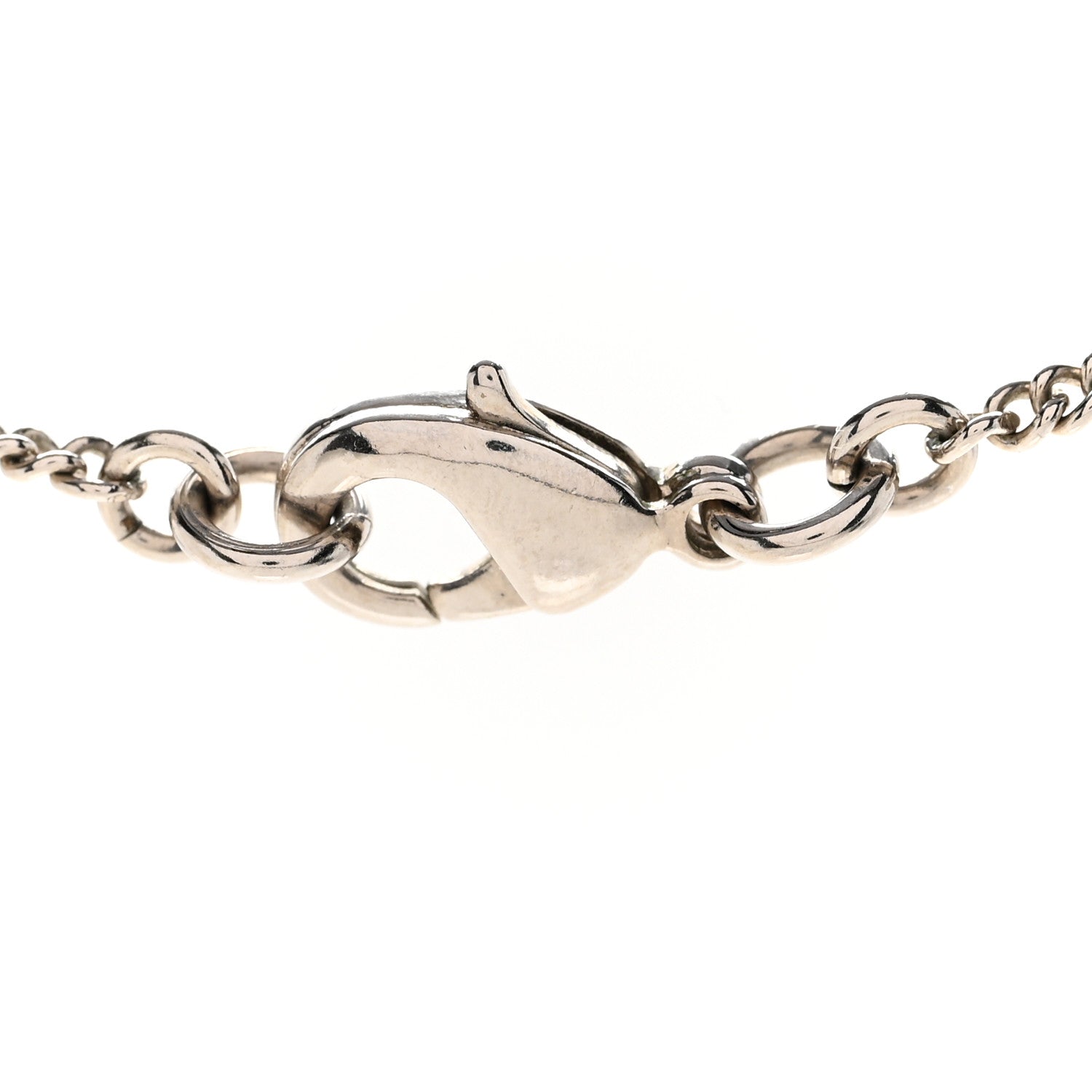 Chanel Crystal Timeless CC Necklace Silver 6 of 7