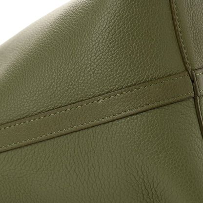 Celine Grained Calfskin Maillon Triomphe Medium Cabas Light Khaki 11 of 12