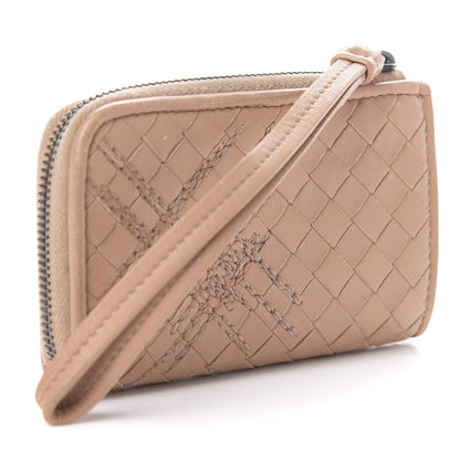 Bottega Veneta Nappa Intrecciato Cross-Stitch Zip Around Coin Purse Dahlia 3 of 10