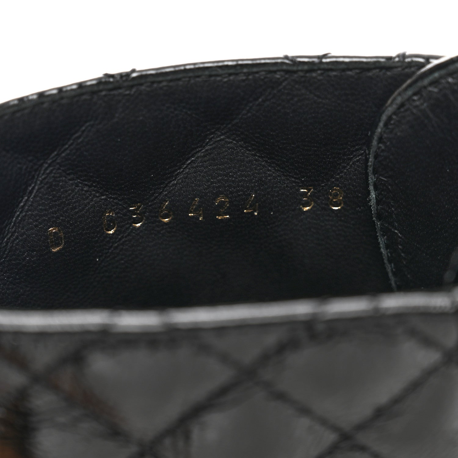 Chanel Shiny Calfskin Quilted Lace Up Combat Boots 38 Black 8 of 9
