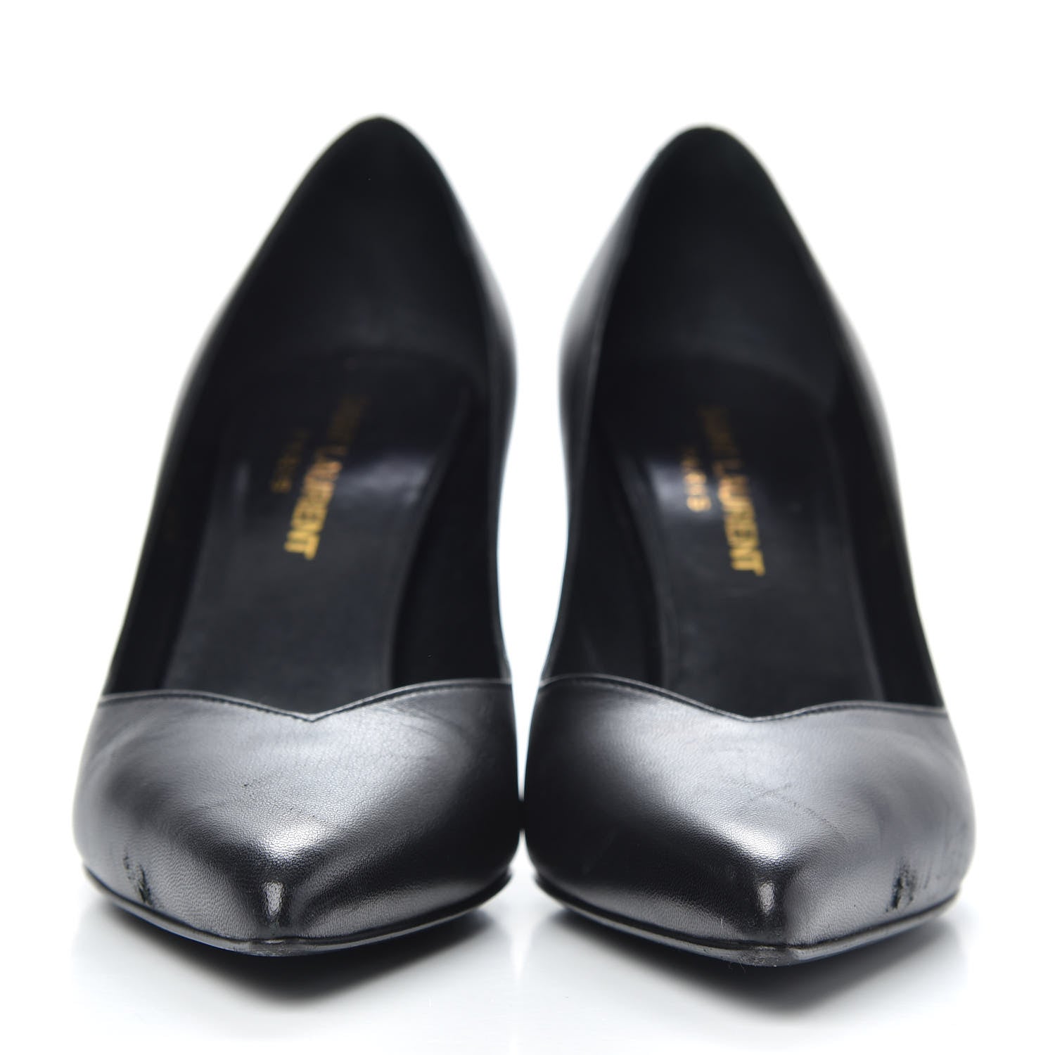 Saint Laurent Calfskin Classic Paris 80 Pumps 36 Black 2 of 11