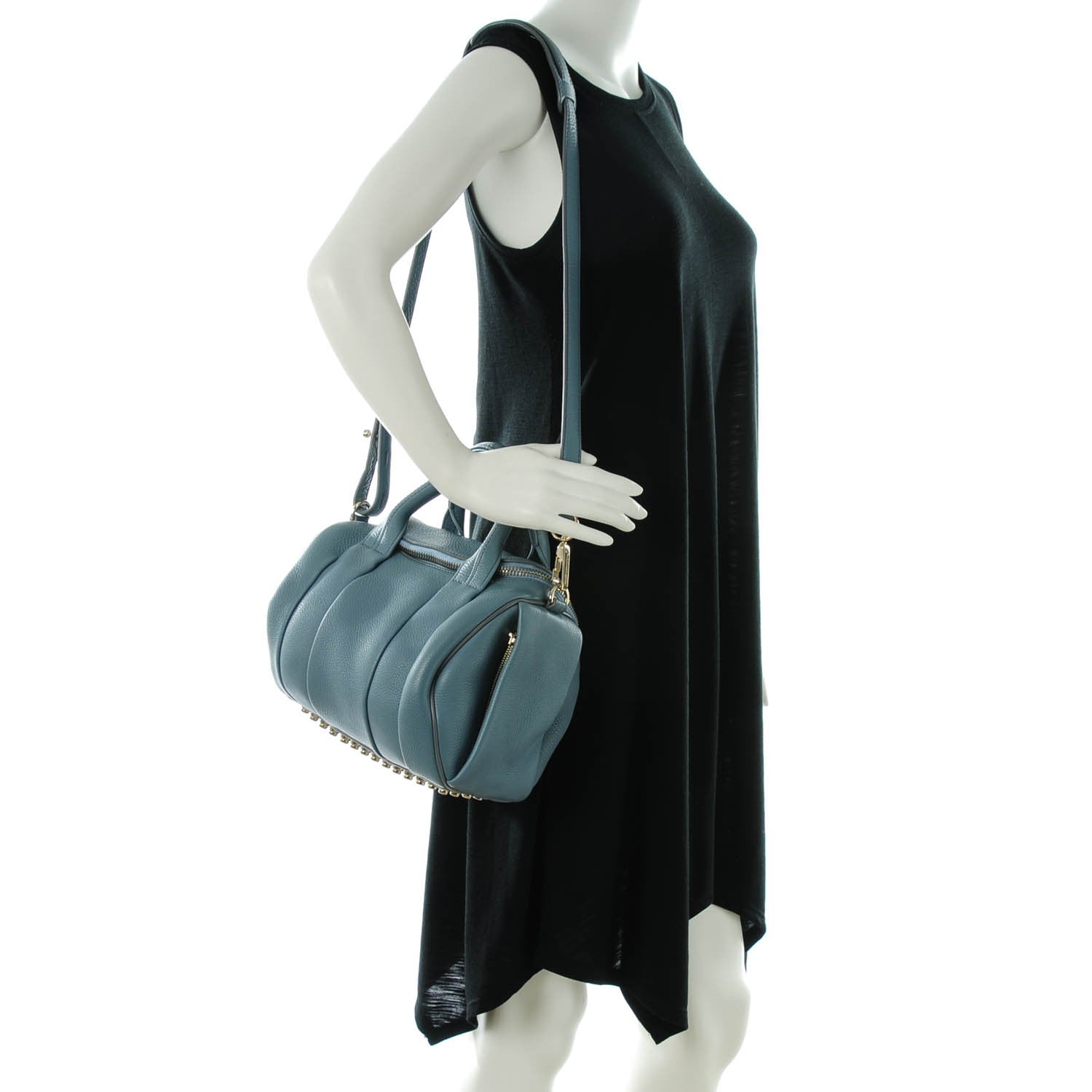 Alexander Wang Pebbled Leather Rockie Mercury Pale Gold Hardware 2 of 8