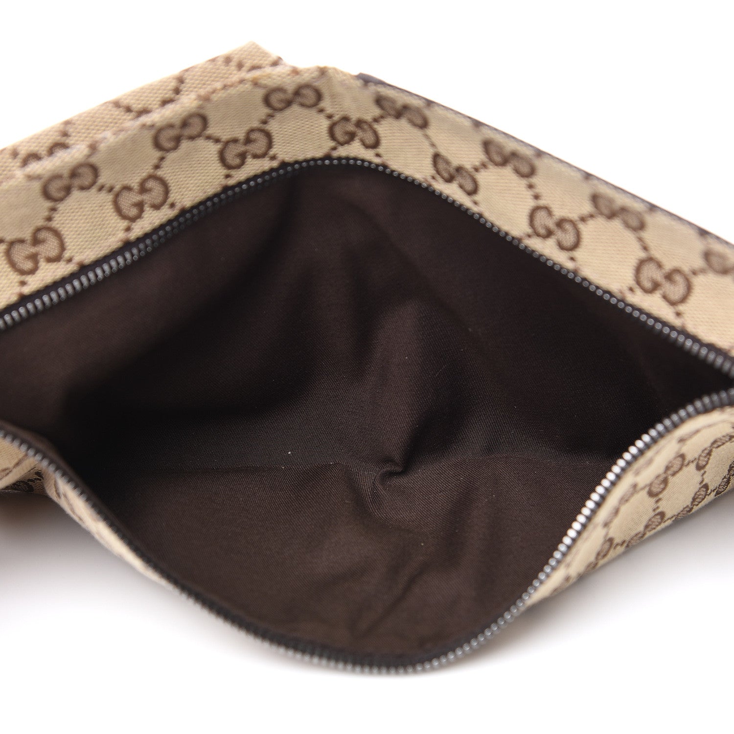 Gucci GG Monogram Web Double Pocket Belt Bag Dark Brown 4 of 7
