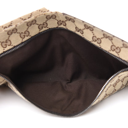 Gucci GG Monogram Web Double Pocket Belt Bag Dark Brown 4 of 7