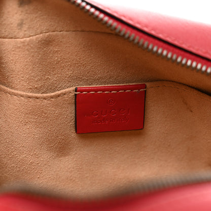 Gucci Calfskin Matelasse Small GG Marmont Chain Shoulder Bag Hibiscus Red 7 of 13