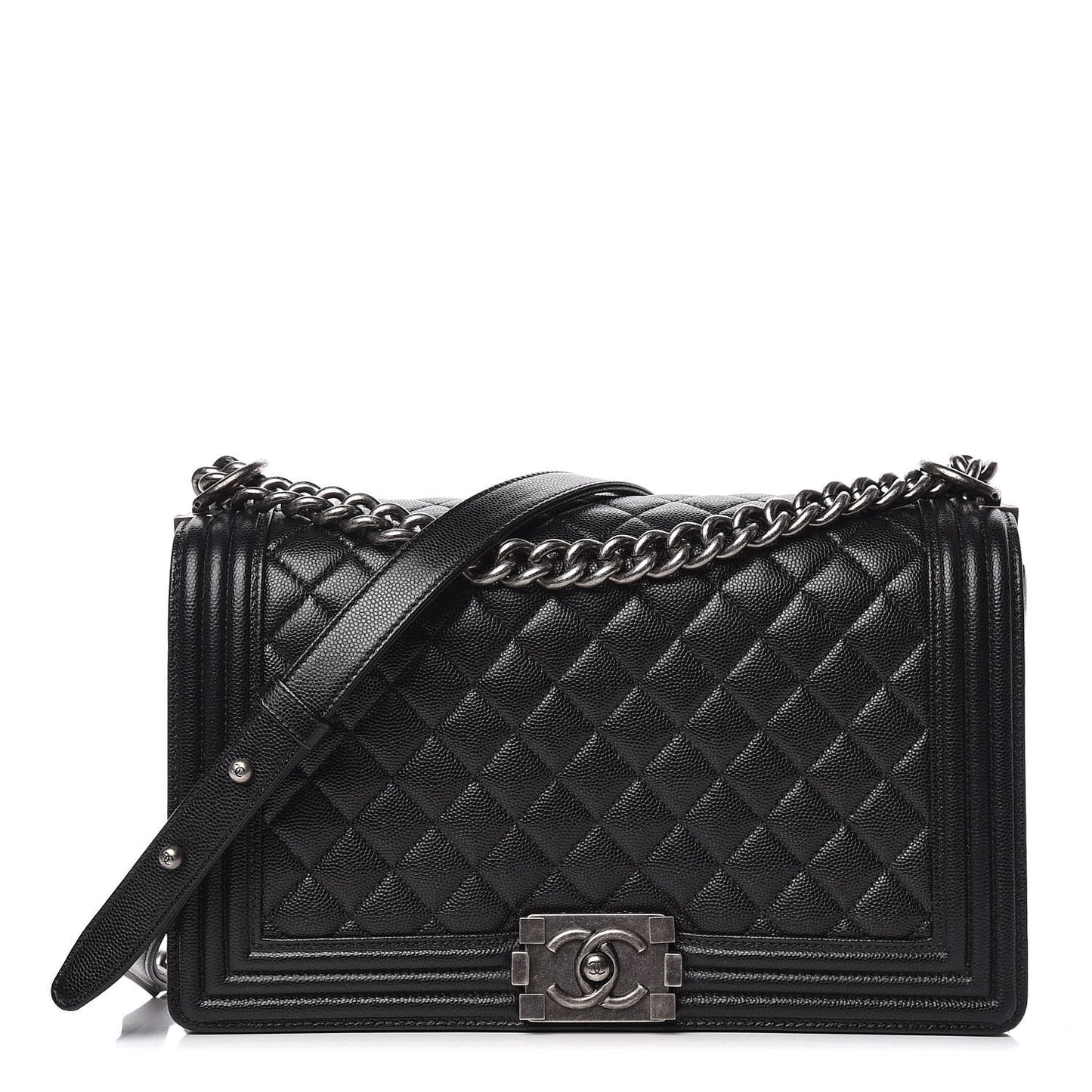 Caviar Quilted New Medium Boy Flap Black