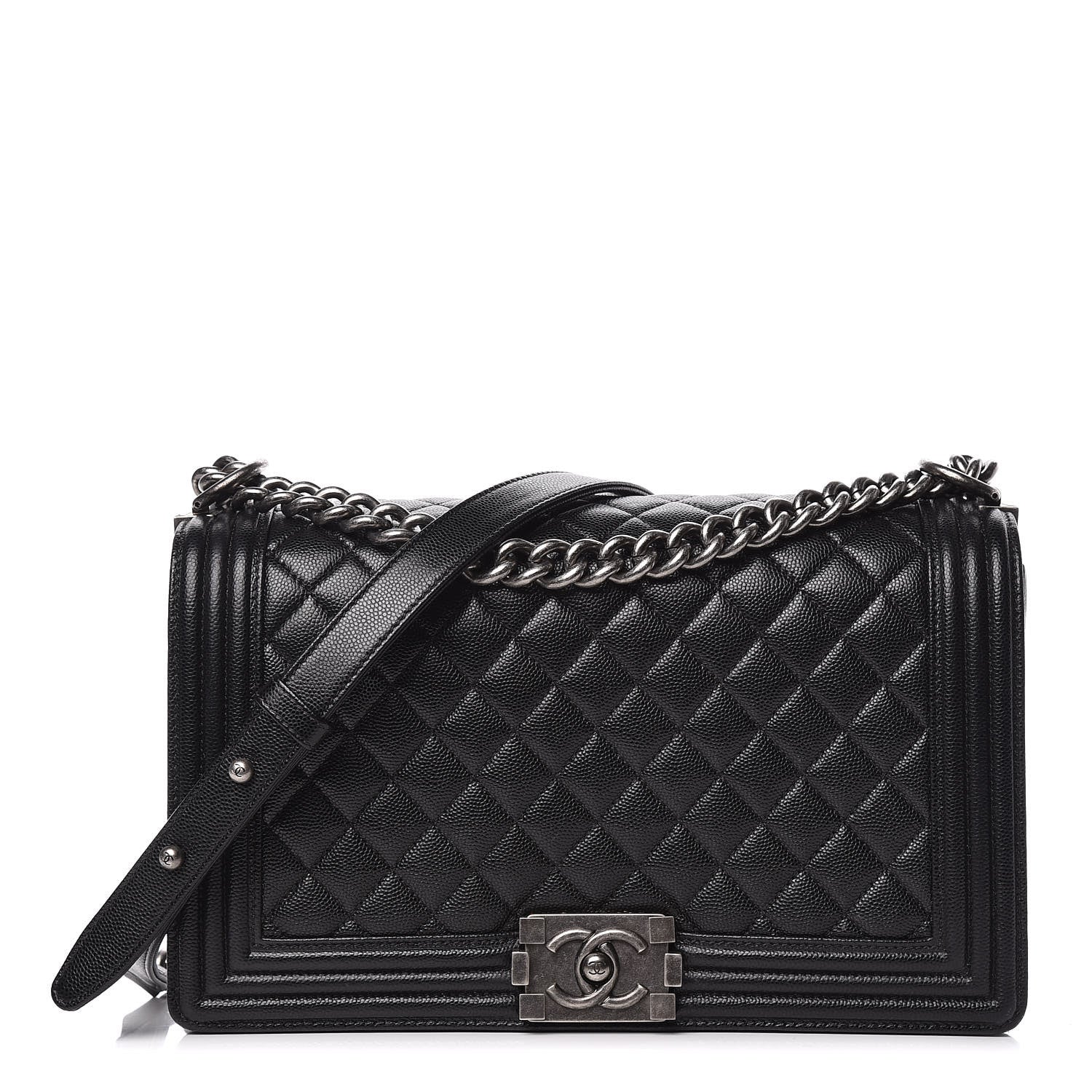 Chanel Caviar Quilted New Medium Boy Flap Black 1 of 12