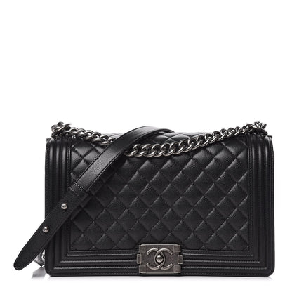 Chanel Caviar Quilted New Medium Boy Flap Black 1 of 12