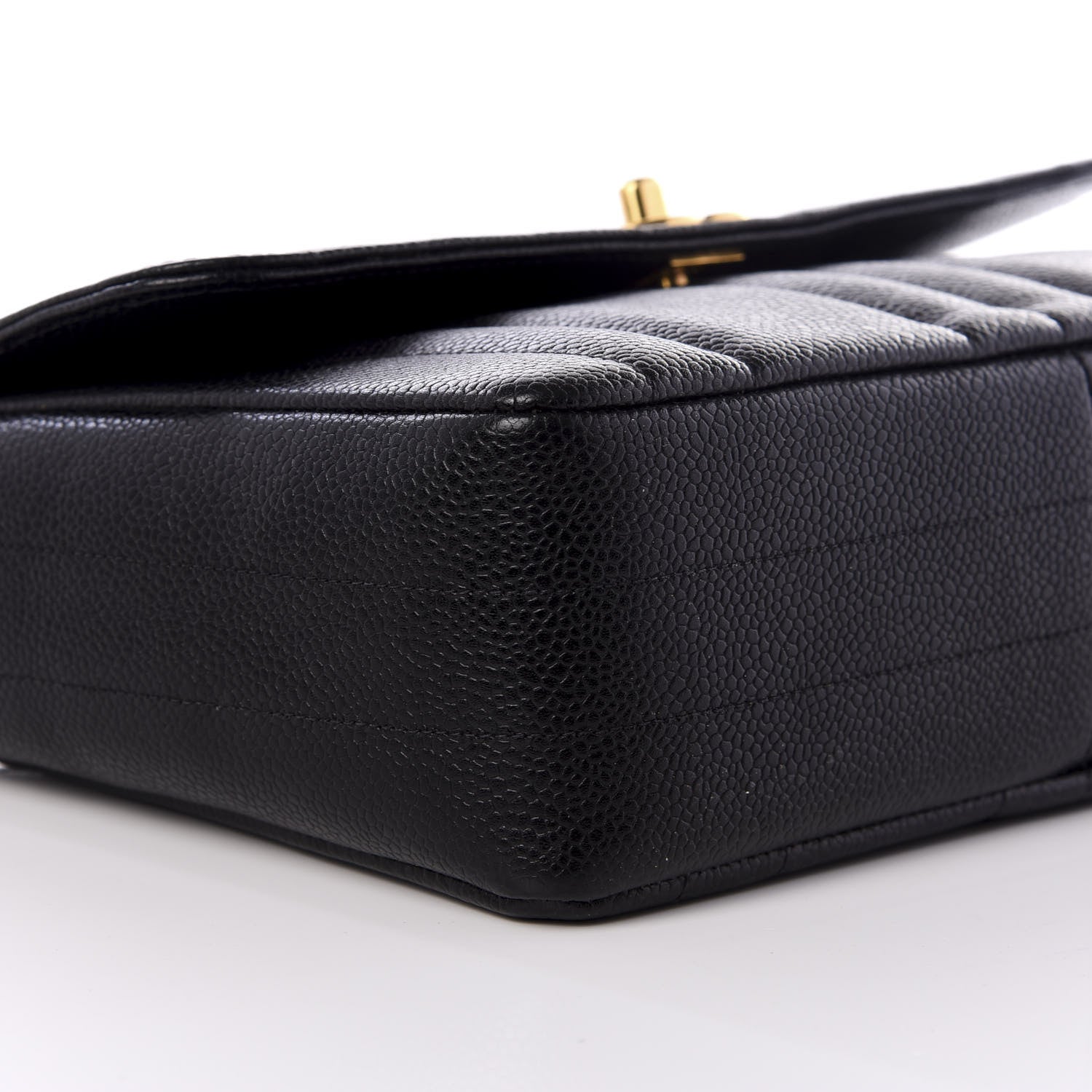 Chanel Caviar Vertical Quilt Small Single Flap Black 6 of 8