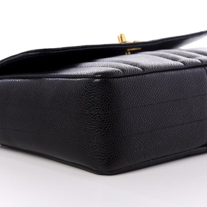 Chanel Caviar Vertical Quilt Small Single Flap Black 6 of 8