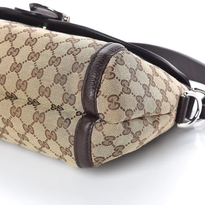 Gucci Monogram Medium Techno Horsebit Shoulder Flap Bag Dark Brown 6 of 9
