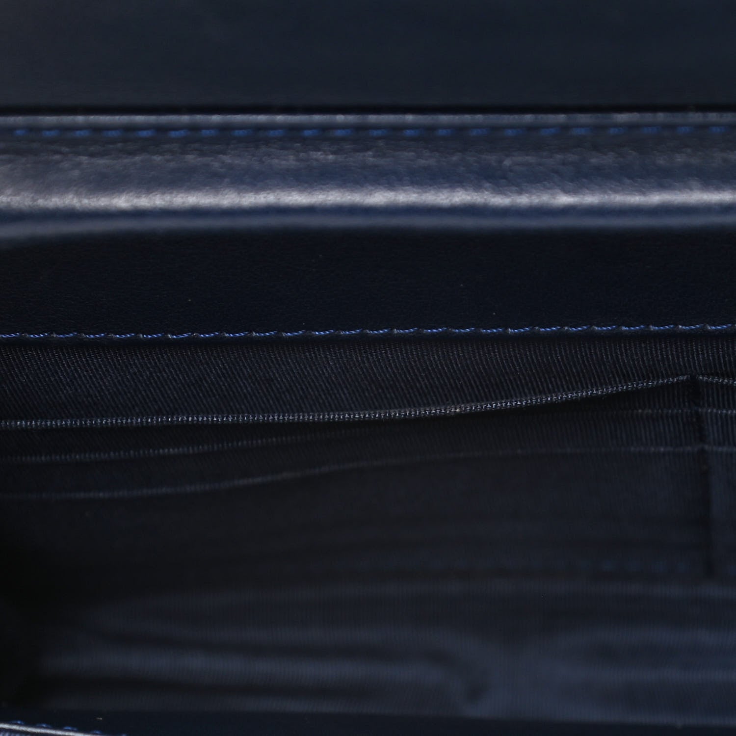 Chanel Caviar Quilted Boy Wallet On Chain WOC Navy 13 of 15